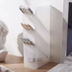ペン立て オフィス鉛筆ケース　ペンスタンド 斜め鉛筆ケース 収納4段