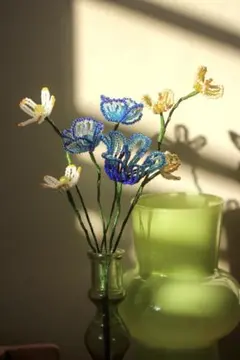 ビーズフラワー　ブーケ　ハンドメイド 造花 インテリア　枯れない花　No.56