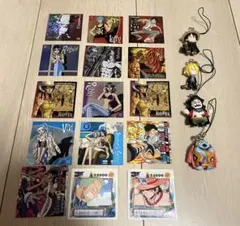 ONE PIECE シールまとめ＋キャラストラップ付き