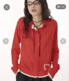 muhet シアーニットシャツカーディガン