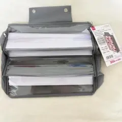 DAISO ぬいぐるみ収納ポケット 3段 グレー