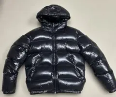 【ZARA 】　ダウンジャケット　フード付き　光沢ブラック　S 希少　ヘタリ無し