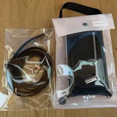 中古　ajew スマホケース ブラック 手帳型のサムネイル
