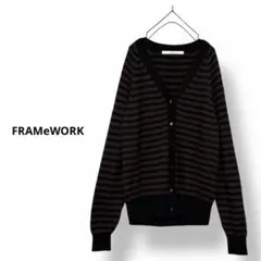 定価¥18,700 FRAMeWORK ウールカシミヤVネックカーディガン