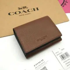 新作　新品　COACH　折り財布　メンズ　人気の小銭入れ付き