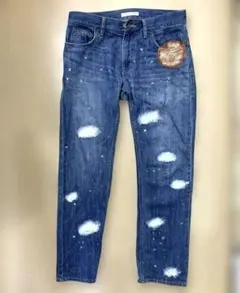 TSUMORI CHISATO デニムパンツ 雲柄 ペイント　デザインのサムネイル