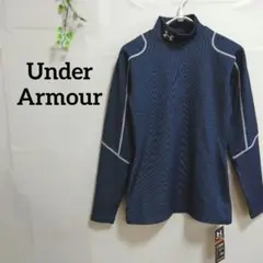 アンダーアーマー ネイビー ハイネック アンダーシャツ MCM7968 MD