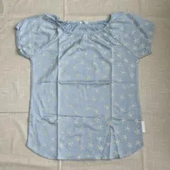 courrèges sport ☆半袖カットソー11号☆水色☆花柄【美品】のサムネイル
