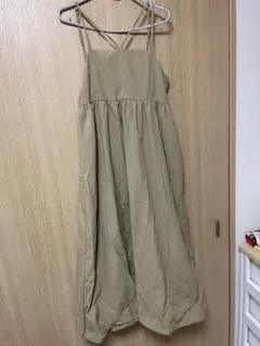 ナイロンキャミソールロングワンピース