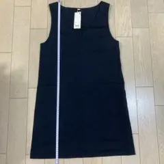 ユニクロ　レディース　ポンチワンピース　ネイビー　Lサイズ