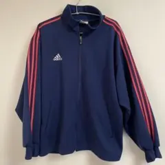 adidas ネイビー ジップアップジャケット