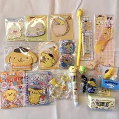 ポムポムプリンサンリオ文具付箋ボールペンシャープペン鉛筆削りキーチェーンマステ