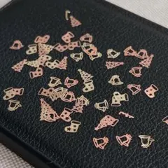 No.1328　クリスマス　薄メタルパーツ　ローズとゴールド2色　ネイルパーツ