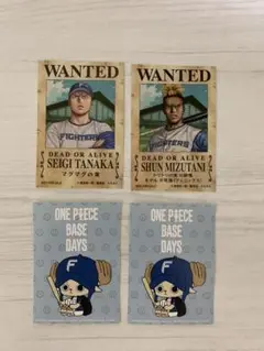 日ハム来場者プレゼント　ワンピースステッカー　田中正義　水谷瞬