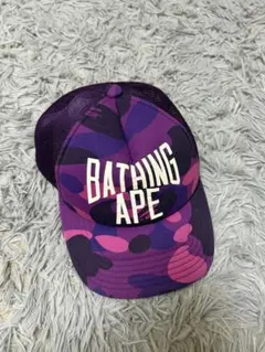 お*つ様 A BATHING APE ピンクカモ メッシュキャップ - メルカリ
