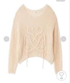 SNIDEL スナイデル ロゴローゲージニットプルオーバー