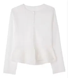 Shimmer Knit Peplum Cardigan S - メルカリ
