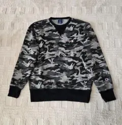 美品 Championチャンピオン カモフラージュ迷彩 トレーナー 黒色系 M