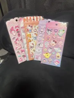 サンリオ　ジュエルマシュマロステッカーズ　マイメロディ　クロミ　ハローキティ