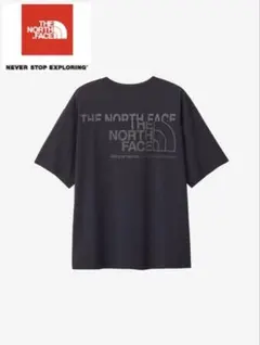 ザノースフェイスS/SイーエスESロゴワイドTシャツ／黒NT32585-K／XL