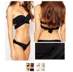 【美品/送料込】ASOS バンドゥビキニ ブラックのサムネイル