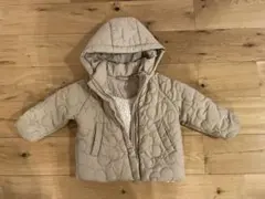 ZARA ベージュ キルティングアウター 9-12ヶ月