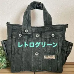 デニムリメイクバッグ　Gジャンリメイクバッグ　サイドポケットトートバッグ