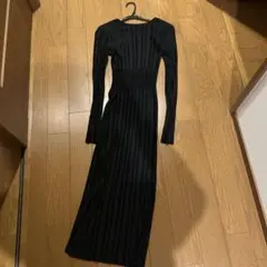 ロングワンピース　長袖　韓国　秋　きれいめ