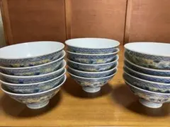 ★昭和レトロ　花柄 飯碗 15個セット★