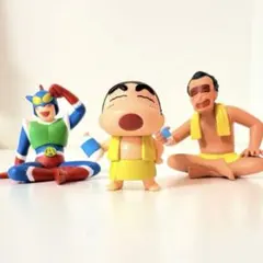 クレヨンしんちゃん ふろあがり フィギュア アクション仮面 園長先生 セット