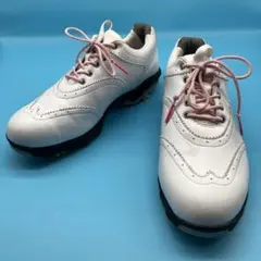 【美品】ミズノmizunoゴルフシューズ サイズ24.0cm レディース白ゴルフ