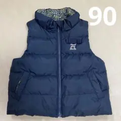 Noeil aime BeBe ダウンベスト 90 ネイビーのサムネイル