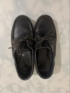 パラブーツ　デッキシューズ　ネイビー レザー