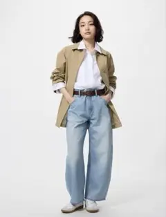 UNIQLO バギーカーブジーンズ 丈短め 23
