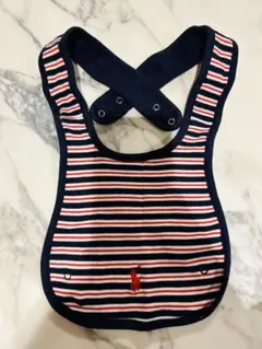 【極美品】Ralph Lauren スタイ・よだれかけ ネイビー/ストライプ