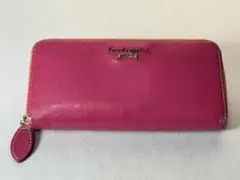 サマンサタバサ　長財布　ピンク　レザー