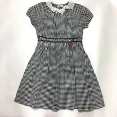 ファミリア familiar 110いちご ギンガムチェックワンピース 綺麗