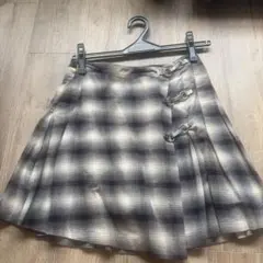 UNIF チェック柄 プリーツ ミニスカート 巻きスカートのサムネイル