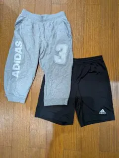 アディダス　子供用　ハーフパンツ１６０cm　七分パンツ１５０cmセット