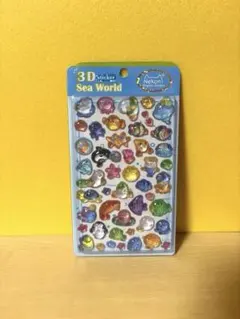 立体ドロップ風シール　海の生き物　sea world