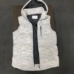 YOUTILITY フード付きダウンベスト M グレー系