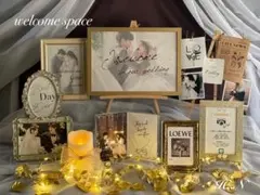 ウェルカムスペース✨セット売り 受付サイン トレペ ペーパーアイテム付き 結婚式