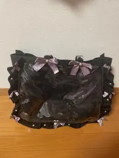 ザッカマート A3 ブラック くすみラベンダー 痛バック 痛バ フリルトート