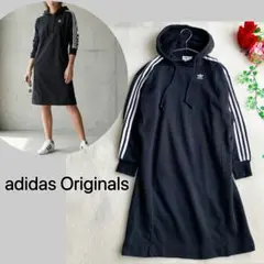 adidas アディダスオリジナルス フリルロングワンピース ティアード s