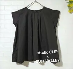 【studio CLIP×SUN VALLEY】　フレンチスリーブブラウス　L