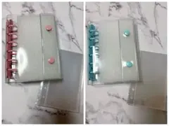 A7サイズシール帳バインダー♡ピンク、ブルー2点セット♡リフィル計20枚入り