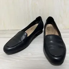美品　クラークス　ブラックレザー ローファー　KeeshaLuca キーシャルカ
