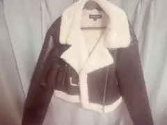 ムートンジャケット、ブラウン