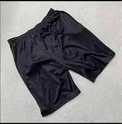 EU ハーフパンツブラック ウエストゴム シンプルM