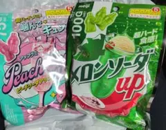 明治 アップグミ ピーチソーダアップ 75g メロンソーダup 100g